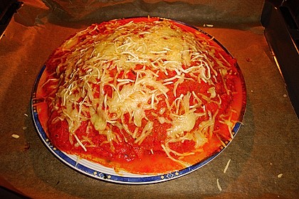 Pfannkuchen - Spinattorte mit Tomatensauce 6