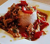 Asiatische Gem&uuml;sepfanne mit Reis (Bild)