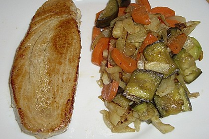 Marlinsteaks an Fenchelgem&uuml;se