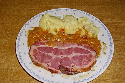 Sauerkraut mit Kartoffelp&uuml;ree und Kasseler 1