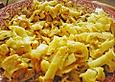 Pasta mit Lachsstreifen in Curryrahm