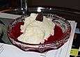 Sektcreme mit Himbeeren