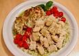 H&auml;hnchenbrustfilet mit Pesto und Gnocchi