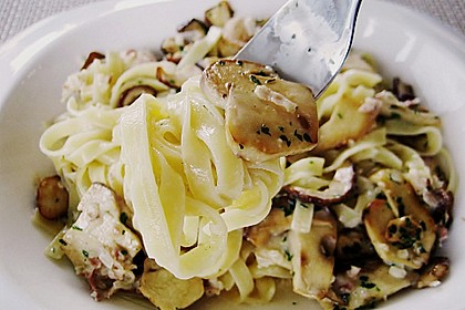 Tagliatelle mit gebratenen Steinpilzen 4