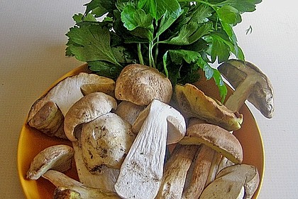 Tagliatelle mit gebratenen Steinpilzen