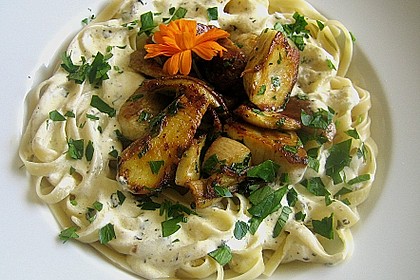 Tagliatelle mit gebratenen Steinpilzen 2