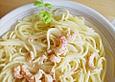 Bandnudeln mit Krabben - Frischk&auml;se - So&szlig;e