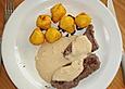 Strau&szlig;enmedaillons in Balsamico - Honig - Sauce