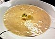Porreesuppe mit Krabben