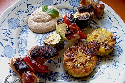 Marinierte H&auml;hnchen - Gem&uuml;se - Spie&szlig;e 1