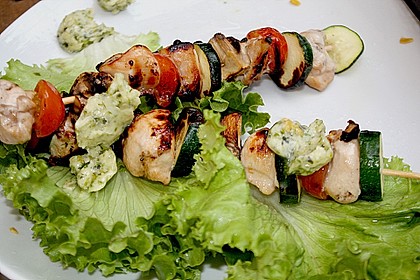 Marinierte H&auml;hnchen - Gem&uuml;se - Spie&szlig;e 3