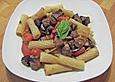 Rigatoni mit glasierten Auberginen