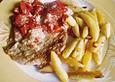 &Uuml;berbackenes Paprikaschnitzel