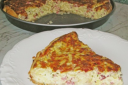 Speck - Zwiebel - Kuchen mit Bl&auml;tterteig 3