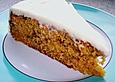 Amerikanischer M&ouml;hrenkuchen mit Frischk&auml;se&uuml;berzug