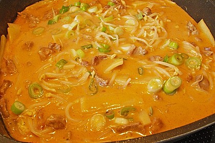 Cocoscurry mit Putenfleisch im Wok