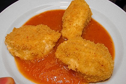 Warme Vanille - Quarknocken auf Mangosauce 3