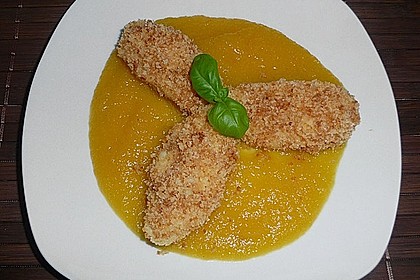 Warme Vanille - Quarknocken auf Mangosauce 4