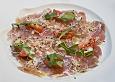 Thunfisch - Carpaccio mit Limone, Oliven&ouml;l und gehobeltem Parmesan