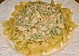 Feuermohns Pasta mit Lachssauce