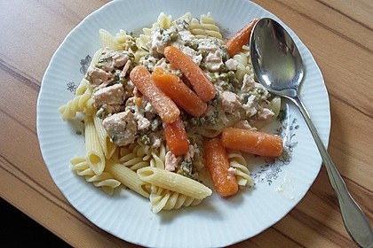 Feuermohns Pasta mit Lachssauce 3