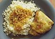 Anco's H&auml;hnchenkeule mit einer Curry - Zimt - Zwiebelsauce