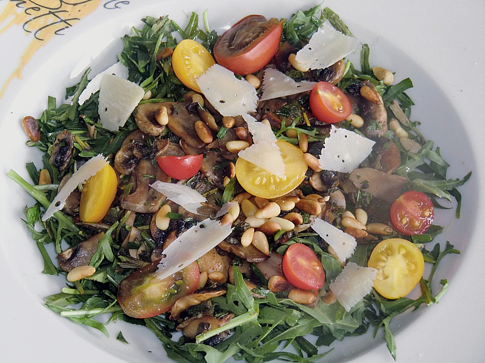 Champignon - Rucola - Salat mit Parmesan (Rezept mit Bild) | Chefkoch.de