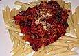Farfalle in feuriger Sauce