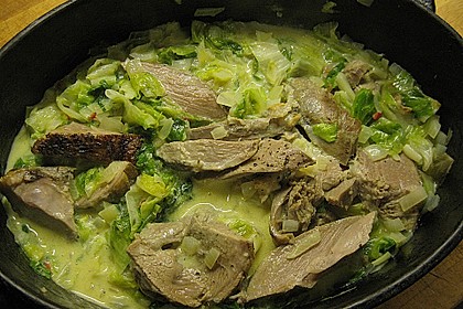 Lamm mit Endivien und Zitronensauce