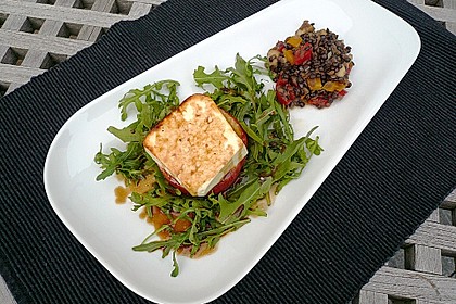 Überbackener Ziegenkäse mit Honigsauce 16