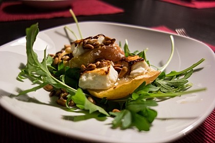 Überbackener Ziegenkäse mit Honigsauce 3
