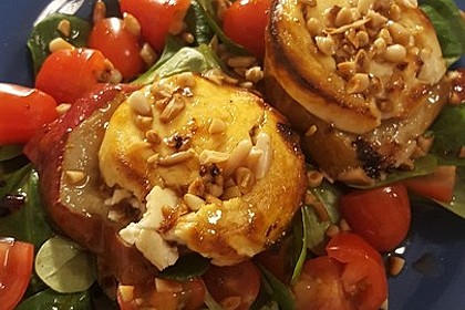 Überbackener Ziegenkäse mit Honigsauce 63