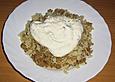 Hackfleisch mit Knoblauchsauce