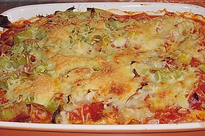 Hackauflauf mit Lauchkruste
