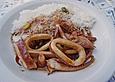 Gebratener Tintenfisch mit Sojasauce