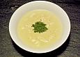 Rieslingrahmsuppe mit Zanderfilet