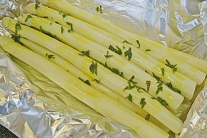 Spargel mit Mozzarella - Schinken - P&auml;ckchen 1