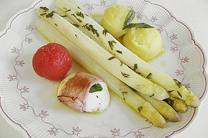 Spargel mit Mozzarella - Schinken - P&auml;ckchen 2