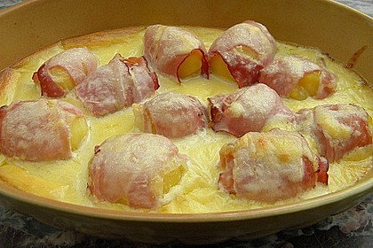 Speckkartoffeln in Käse - Sahne - Sauce 2