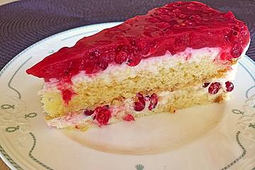 Johannisbeer - Grütze - Schmand - Torte