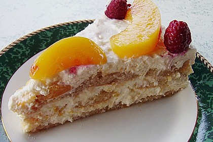 Pfirsich - Malakoff - Torte 1