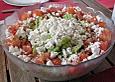 Tomatensalat mit Blattsalat und Fetak&auml;se