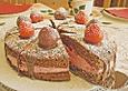 Schoko - Quarktorte mit Erdbeeren