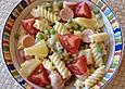 Bunter Nudelsalat mit Ananas