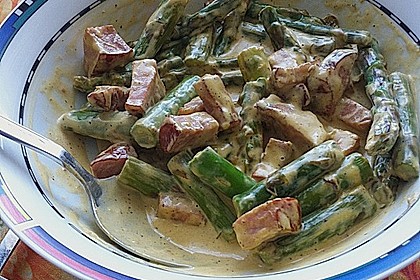 Spargel mit Rippli oder Kasseler