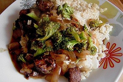 Asiatische Rindfleisch - Brokkoli - Pfanne 1