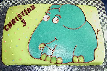 Lettas kleine blaue Elefant  - Motivtorte 20