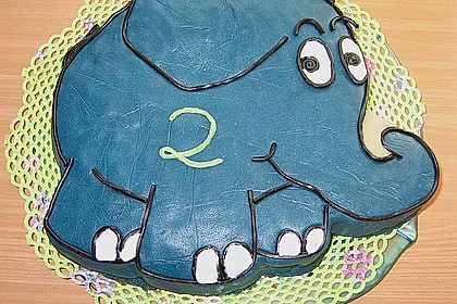 Lettas kleine blaue Elefant  - Motivtorte 21