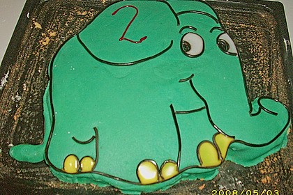 Lettas kleine blaue Elefant  - Motivtorte 22
