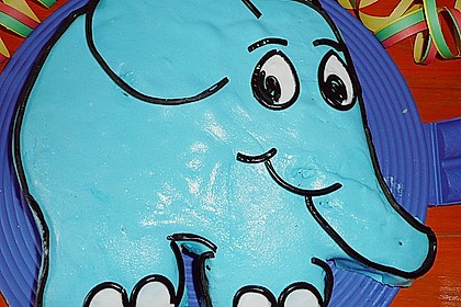 Lettas kleine blaue Elefant  - Motivtorte 25